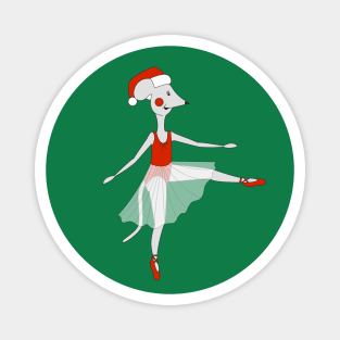 Christmas Ballerina Mouse Digital Art | Christmas Special | illusima Magnet